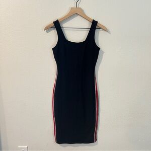 Joe & Elle Race‎ Striped Trim Black Scoop Neck Bodycon Dress Size S